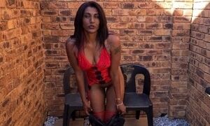 'Desi slut doing a sexy strip show.'