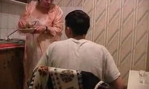 Co-ed having sex with a BBW grandma