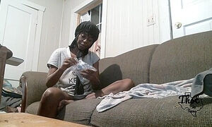 Ebony Rolls One Up And Gets On Top Of The Dick For A Creampie