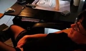 wife watching porn and masturbating.