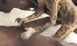 Granny attempts to squeeze giant bbc inside her