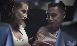 Horny Brunette, Aubree Valentine Is Holding Her Leg Lifted