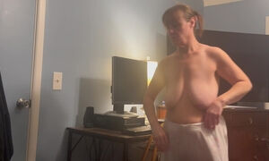 Mature Stepmom Sucks His Dick Till He Explodes In Her Throat Gagging Her On His Sperm!