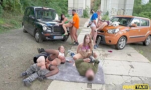 Ariana Van X, Sweet Cat And Rebecca Volpetti - Three Insatiable Bitches Getting Fucked In Public