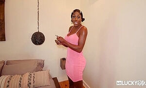 Ebony Mistique Looks Extra Erotic With Dick On Her Tits