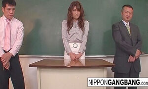 Hot Japanese Teacher Is Punished In Front Of Her students 18+