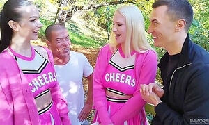 Busty Cheerleaders Cuckold Their Pervert Coach - Lady Gang & Vera Jawr