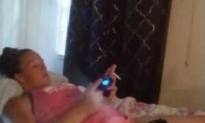 Playing Video Games In My Pink Shirt and Pink Short Shorts Video 5