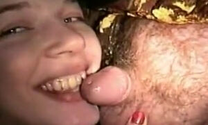 Filming my whore wife sucking on a stranger's tiny cock and tasting his cum