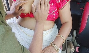 Sex On The Way Outdoor Fucking In The Car Or Press Their Boobs With Pleasure In The Woods