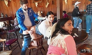 Audrey Black, Bailey Blaze And Claire Black - Western Bar Night Foursome Chaos