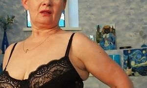 "Busty mature mother fucks her starving pussy"