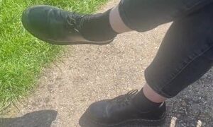 Dangling in my black socks and doc martens at the park
