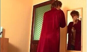 Redhead Grandma In Laced Stockings Fucks Young Dick