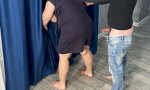 Mature stepmom with big tits lets stepson touch her body and does blowjob and anal sex