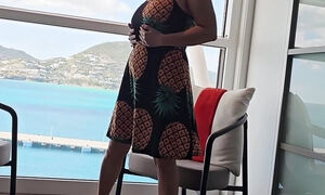 Huge Tit Vouyer Step Mommy Fingers Wet Pussy on Cruise Ship Balcony- Watch Mature Mistress Thursday Cum