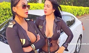 Mariana Martix And Silvana Lee Are Big Asses Latinas Officers And Arrest A Big Black Cock 15 Min